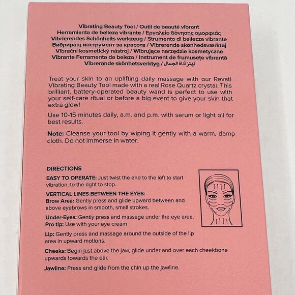 NEW in box Skin Gym Rose Quartz Revati Vibrating Beauty Tool, MSRP $59 - Picture 9 of 9